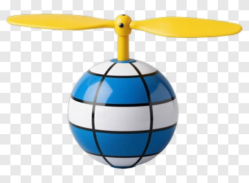 Helicopter Toy With Blue And White Sphere PNG