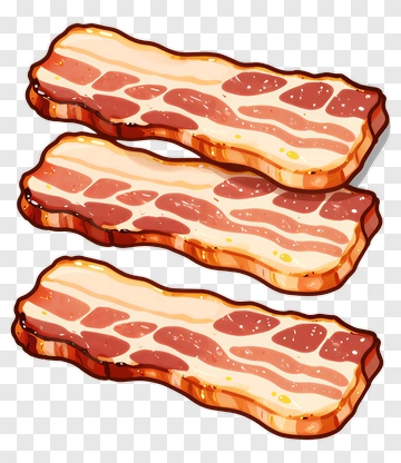 Three Slices Of Bacon PNG