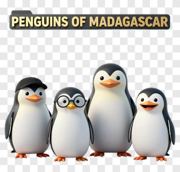 Penguins Of Madagascar Cartoon Characters PNG