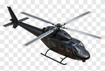 Black Helicopter In Flight PNG