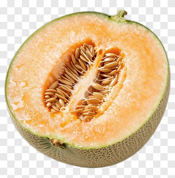 Halved Melon With Seeds PNG