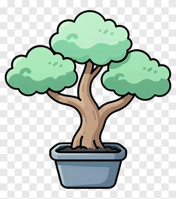 Bonsai Tree In Planter PNG