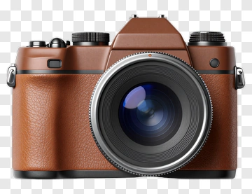 Brown Camera Through Paper Hole PNG
