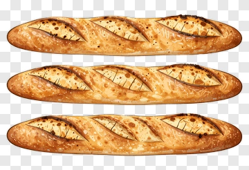 Three Baguettes PNG