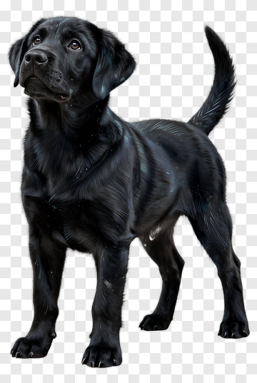 Black Labrador Dog PNG