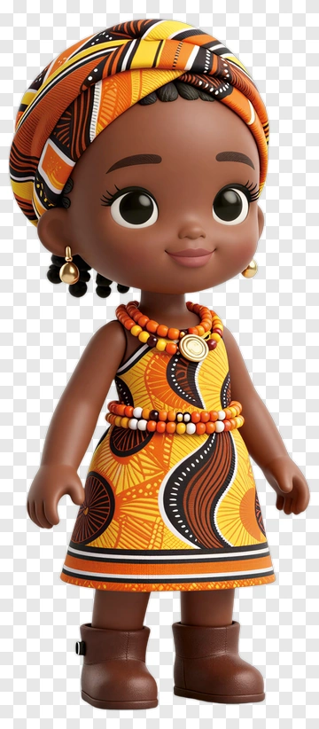 African Child In Traditional Attire PNG