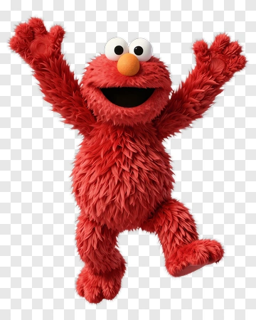 Elmo Jumping With Joy PNG