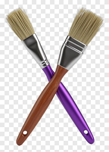 Two Paintbrushes Crossed PNG