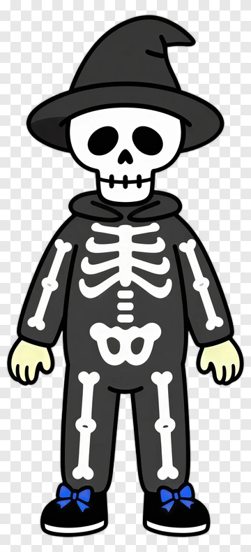 Skeleton Wizard Costume PNG