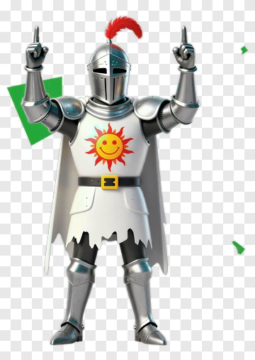 Knight With Sun Emblem PNG