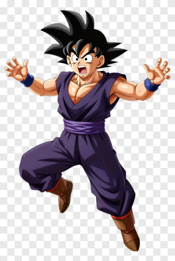 Son Goku In Battle Pose PNG