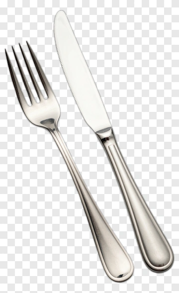 Silver Fork And Knife Set PNG