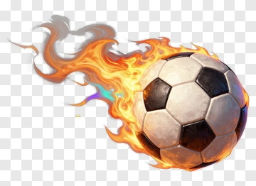 Soccer Ball With Fire PNG