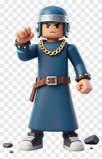 Blue Armored Character With Glowing Hand PNG