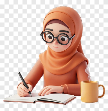 Woman Studying With Notebook And Pen PNG