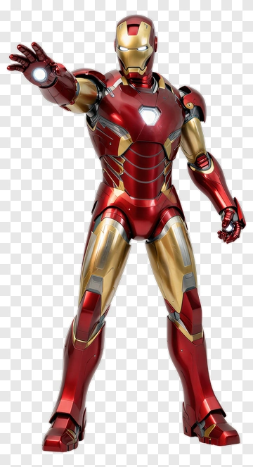 Iron Man In Red And Gold Armor PNG