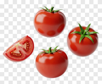 Red Tomatoes With Green Stems PNG