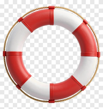 Red And White Life Preserver PNG