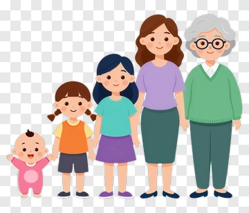 Happy Family Together PNG