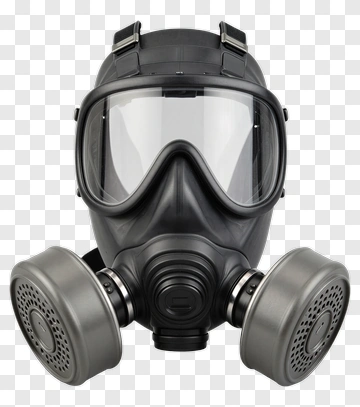 Gas Mask With Filter Cartridges PNG
