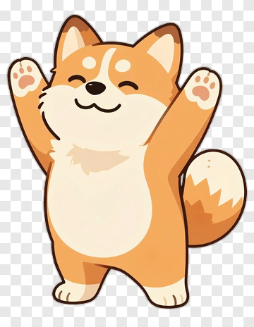 Corgi Waving With Paws Up PNG