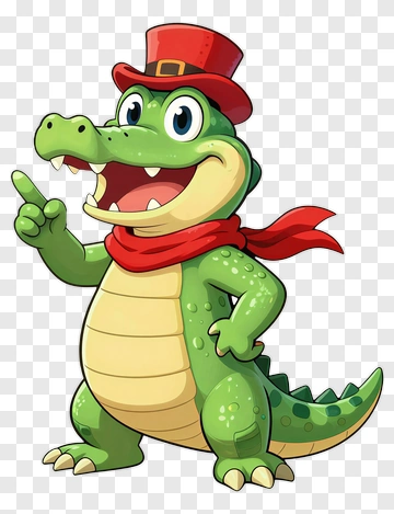Funny Leprechaun Crocodile PNG