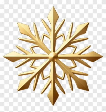 Gold Snowflake PNG