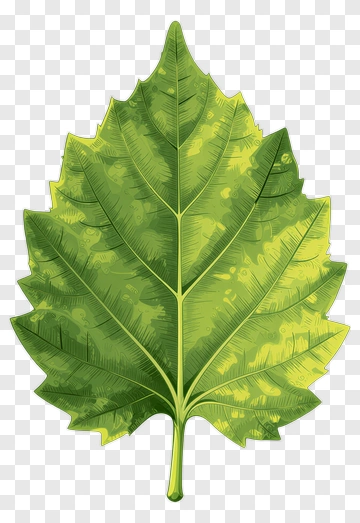 Hand-drawn Green Leaf PNG