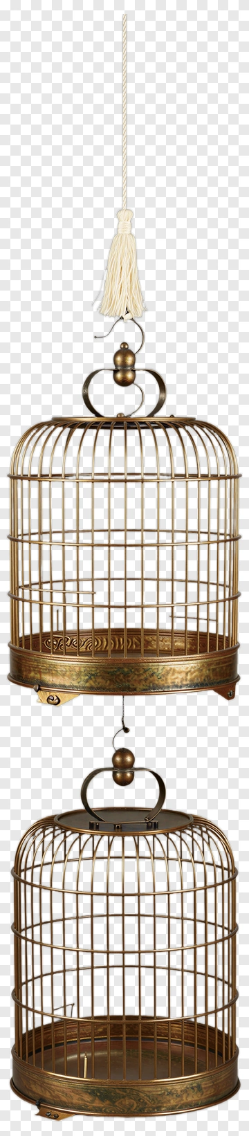 Two Hanging Birdcages PNG