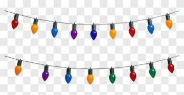 String Of Colorful Christmas Lights PNG
