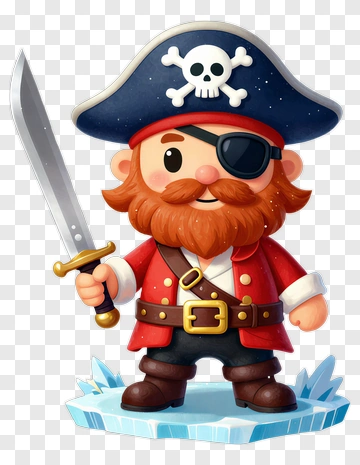 Pirate With Sword And Eyepatch PNG
