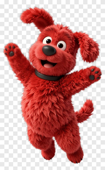 Red Puppy Jumping Joyfully PNG