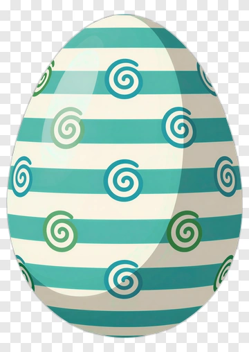 Egg With Stripes And Spirals PNG
