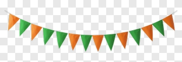 Orange And Green Flag Banner PNG