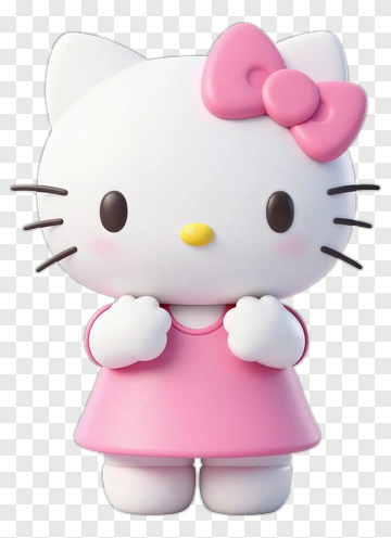 Hello Kitty In Pink Dress PNG