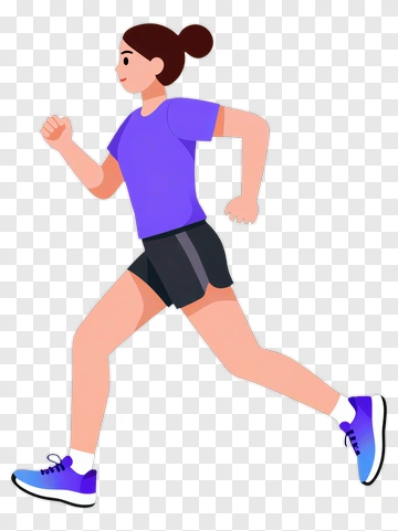 Woman Jogging In City PNG