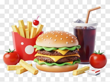 Delicious Fast Food Meal PNG