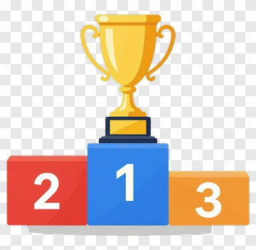 Golden Trophy On Podium PNG