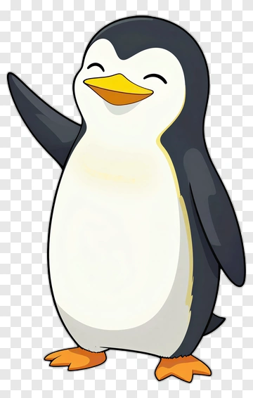 Happy Penguin PNG