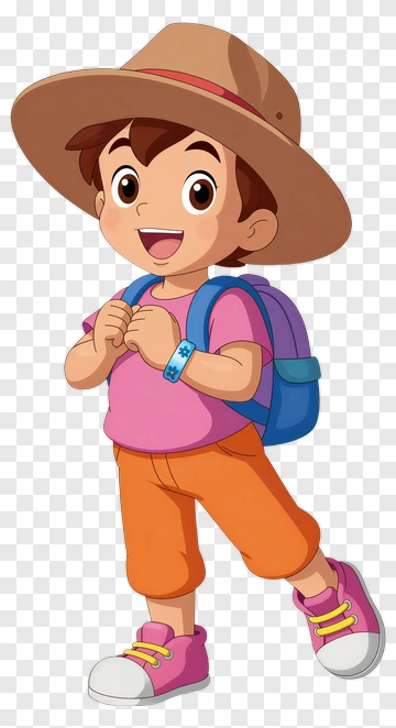 Happy Explorer Child PNG