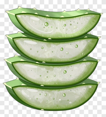 Stacked Aloe Vera Leaves PNG