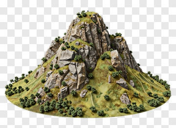 Mountain Landscape With Vegetation PNG
