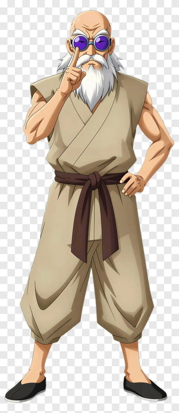 Old Man Sage With Purple Glasses PNG
