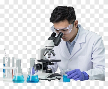 Scientist Using Microscope In Lab PNG