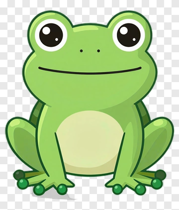 Cute Green Frog PNG