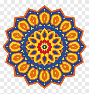 Vibrant Mandala Design PNG