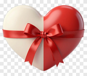 Heart Gift With Red Ribbon PNG