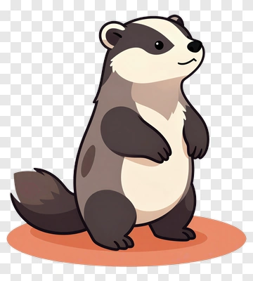 Cute Badger PNG