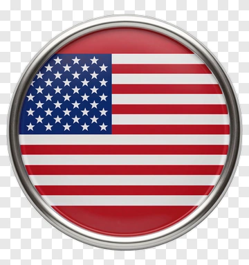 American Flag In Circular Frame PNG