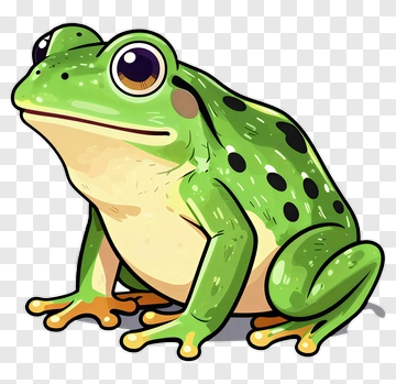 Green Frog With Spots PNG